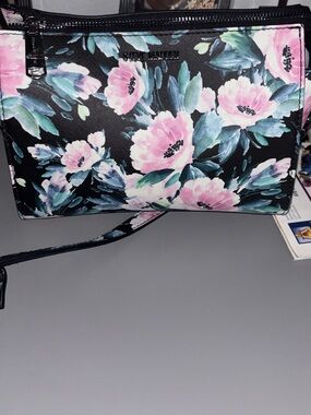 Steve Madden Floral Crossbody Bag - Pink & Black NWOT